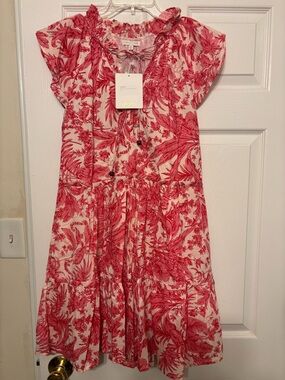 Anna Cate Pink Floral Tiered Casual Dress